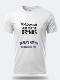 Personalised Weekender Unisex Tee — white tee, front view