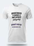 Personalised Weekender Unisex Tee — white tee, front view