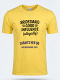 Personalised Weekender Unisex Tee — daisy yellow tee, front view