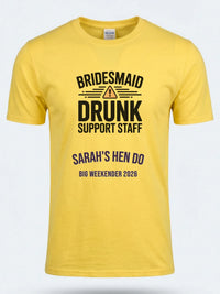 Personalised Weekender Unisex Tee — daisy yellow tee, front view