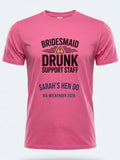 Personalised Weekender Unisex Tee — pink tee, front view