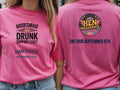 Personalised Weekender Unisex Tee — azalea tee, front and back view