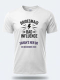 Personalised Weekender Unisex Tee — white tee, front view