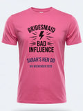 Personalised Weekender Unisex Tee — pink tee, front view