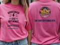 Personalised Weekender Unisex Tee — azalea tee, front and back view