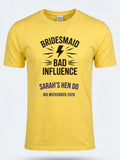 Personalised Weekender Unisex Tee — daisy yellow tee, front view