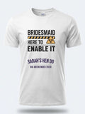 Personalised Weekender Unisex Tee — white tee, front view