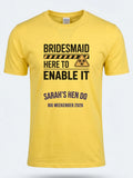 Personalised Weekender Unisex Tee — daisy yellow tee, front view