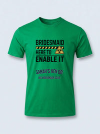 Personalised Weekender Unisex Tee — irish green tee, front view