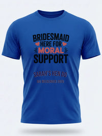 Personalised Weekender Unisex Tee — royal blue tee, front view