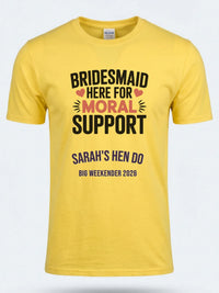 Personalised Weekender Unisex Tee — daisy yellow tee, front view