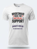 Personalised Weekender Unisex Tee — white tee, front view
