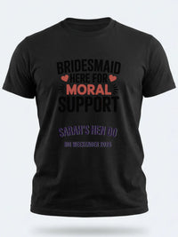 Personalised Weekender Unisex Tee — black tee, front view