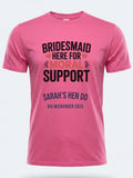 Personalised Weekender Unisex Tee — pink tee, front view