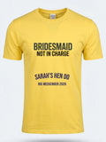 Personalised Weekender Unisex Tee — daisy yellow tee, front view