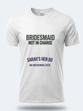 Personalised Weekender Unisex Tee — white tee, front view