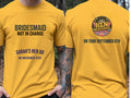 Personalised Weekender Unisex Tee — yellow tee, front and back view
