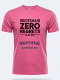 Personalised Weekender Unisex Tee — pink tee, front view