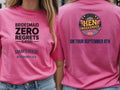 Personalised Weekender Unisex Tee — azalea tee, front and back view