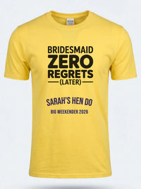 Personalised Weekender Unisex Tee — daisy yellow tee, front view