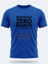 Personalised Weekender Unisex Tee — royal blue tee, front view