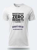 Personalised Weekender Unisex Tee — white tee, front view