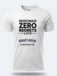Personalised Weekender Unisex Tee — white tee, front view