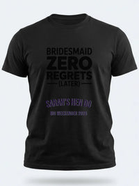 Personalised Weekender Unisex Tee — black tee, front view