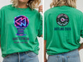 Personalised Ultimate '80s Big Weekender Tee — irish green tee, front and back view
