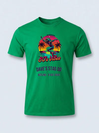Personalised Ultimate '80s Big Weekender Tee — irish green tee, front view