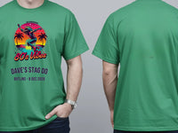 Personalised Ultimate '80s Big Weekender Tee — irish green tee, front and back view