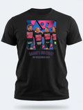 Loud Portrait Tee — Custom Pop Art T-Shirt From Your Photo — black tee, front view