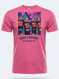 Loud Portrait Tee — Custom Pop Art T-Shirt From Your Photo — pink tee, front view