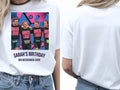 Loud Portrait Tee — Custom Pop Art T-Shirt From Your Photo — white tee, front and back view