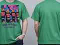 Loud Portrait Tee — Custom Pop Art T-Shirt From Your Photo — irish green tee, front and back view