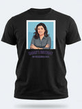 Retro Weekender Tee — Custom Travel Poster T-Shirt From Your Photo — black tee, front view