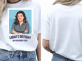 Retro Weekender Tee — Custom Travel Poster T-Shirt From Your Photo — white tee, front and back view