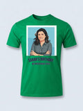 Retro Weekender Tee — Custom Travel Poster T-Shirt From Your Photo — irish green tee, front view