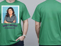 Retro Weekender Tee — Custom Travel Poster T-Shirt From Your Photo — irish green tee, front and back view