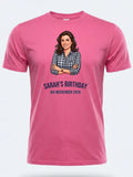 Cartoon Me Tee — Turn Your Photo Into a Custom Cartoon T-Shirt — pink tee, front view