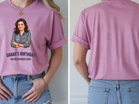 Cartoon Me Tee — Turn Your Photo Into a Custom Cartoon T-Shirt — azalea tee, front and back view