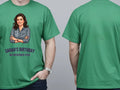 Cartoon Me Tee — Turn Your Photo Into a Custom Cartoon T-Shirt — irish green tee, front and back view