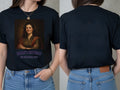 Absolute Legend Tee — Custom Oil Painting Portrait T-Shirt — black tee, front and back view
