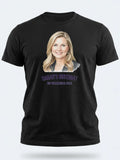 Watercolour Portrait Tee — Custom Painted Photo T-Shirt — black tee, front view