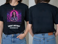 VHS Hero Tee — Ultimate 80s Weekender Custom Photo T-Shirt — black tee, front and back view