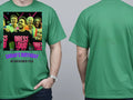 Rave Flyer Tee — 90s Reloaded Weekender Custom Photo T-Shirt — irish green tee, front and back view