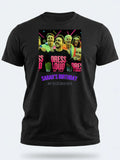 Rave Flyer Tee — 90s Reloaded Weekender Custom Photo T-Shirt — black tee, front view