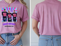 MySpace Icon Tee — Back to 2000s Weekender Custom Photo T-Shirt — azalea tee, front and back view