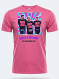 MySpace Icon Tee — Back to 2000s Weekender Custom Photo T-Shirt — pink tee, front view