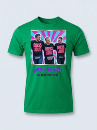 MySpace Icon Tee — Back to 2000s Weekender Custom Photo T-Shirt — irish green tee, front view